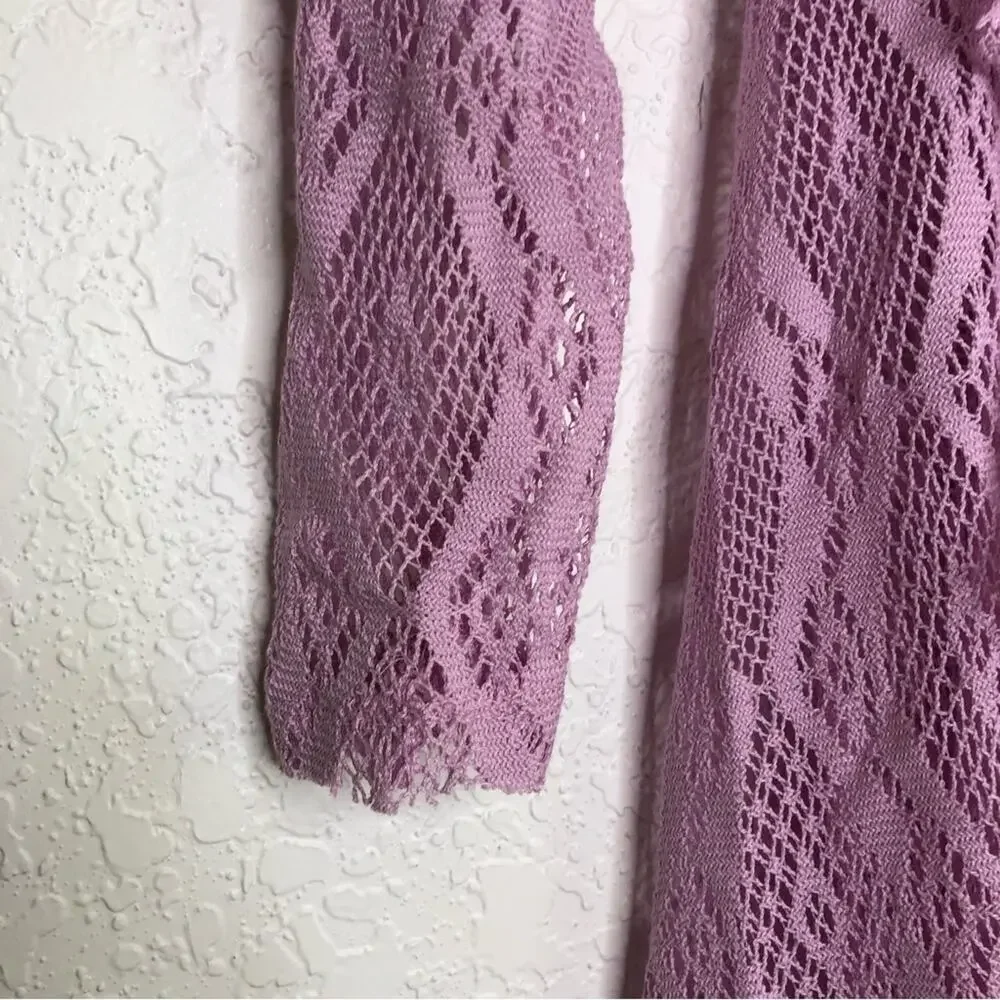 Free People wisteria pink purple lace ruffle dress size Extra Small NWT